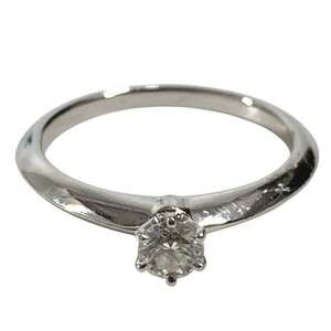 TIFFANY Authentic Silver Diamond 2C Ring